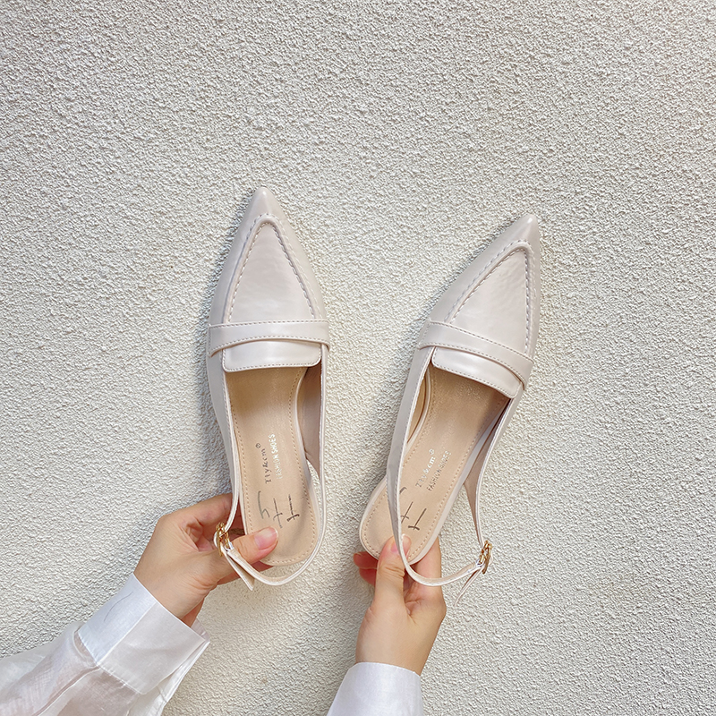 Metallic Textured Mules - Retro French Style High-End Pointed Toe Flats for Summer - Trendy Niche Footwear Metallic Textured Mules - Retro French Style High-End Pointed Toe Flats for Summer - Trendy Niche Footwear