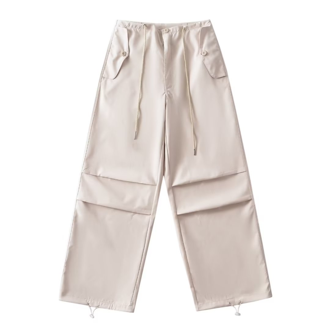 Mild Summer Women's Dance Pants Set - Coffee Camisole & Apricot Quick-Dry Cargo Pants, Perfect for Y2K and Casual Style Mild Summer Women's Dance Pants Set - Coffee Camisole & Apricot Quick-Dry Cargo Pants, Perfect for Y2K and Casual Style