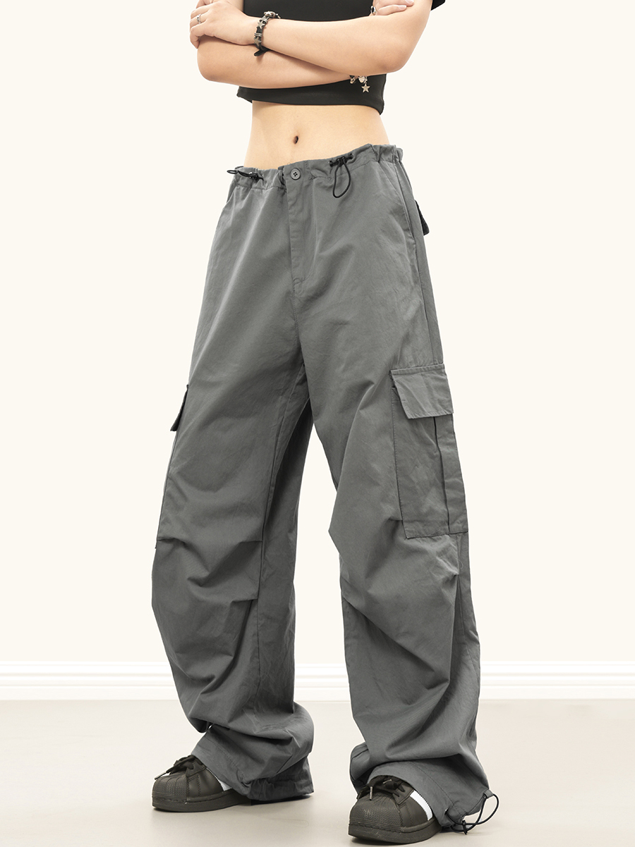 Military Green Heavy-Duty Cargo Pants for Men & Women - Draping Hip-Hop Pleated Slim Straight Style, Urban Fashion Essential Military Green Heavy-Duty Cargo Pants for Men & Women - Draping Hip-Hop Pleated Slim Straight Style, Urban Fashion Essential