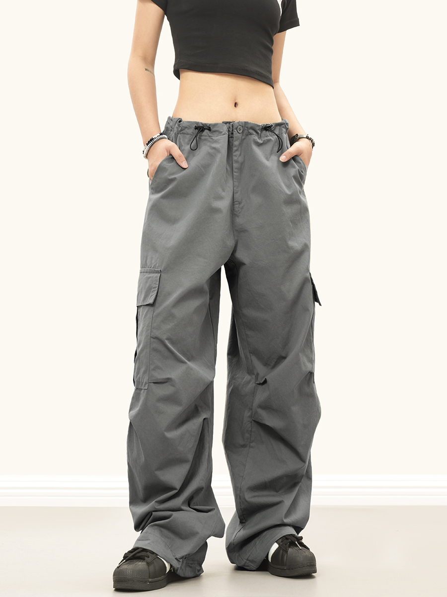 Military Green Heavy-Duty Cargo Pants for Men & Women - Draping Hip-Hop Pleated Slim Straight Style, Urban Fashion Essential Military Green Heavy-Duty Cargo Pants for Men & Women - Draping Hip-Hop Pleated Slim Straight Style, Urban Fashion Essential