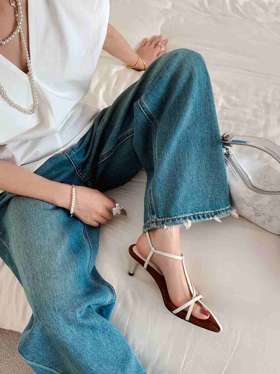 Minimalist Cross Strap Pointed Toe High Heel Sandals for Women - Sexy Open Toe Charm in Chic Design Minimalist Cross Strap Pointed Toe High Heel Sandals for Women - Sexy Open Toe Charm in Chic Design