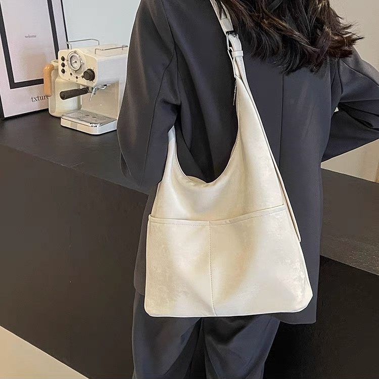 Minimalist Large Capacity Tote Bag - 2025 Casual Versatile Commuter Shoulder Crossbody Bag for Everyday Use