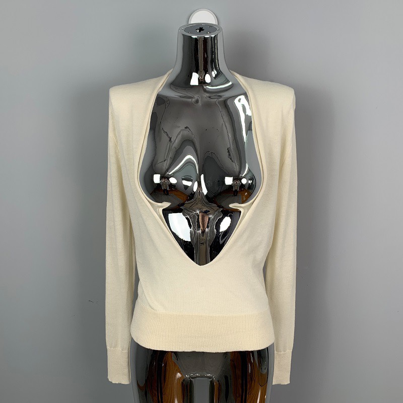 Minimalist Slim-Fit Long Sleeve Shirt for Women - Elegant Sexy Commuting Style, Korean Dongdaemun Design Minimalist Slim-Fit Long Sleeve Shirt for Women - Elegant Sexy Commuting Style, Korean Dongdaemun Design