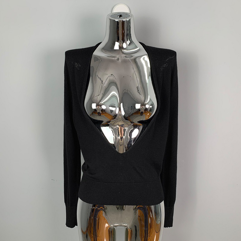 Minimalist Slim-Fit Long Sleeve Shirt for Women - Elegant Sexy Commuting Style, Korean Dongdaemun Design Minimalist Slim-Fit Long Sleeve Shirt for Women - Elegant Sexy Commuting Style, Korean Dongdaemun Design