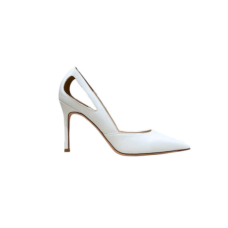 Minimalist White High-Heeled Pointed Toe Spliced Thin Heel Women's Shoes - Elegant European American Fashion Style Minimalist White High-Heeled Pointed Toe Spliced Thin Heel Women's Shoes - Elegant European American Fashion Style