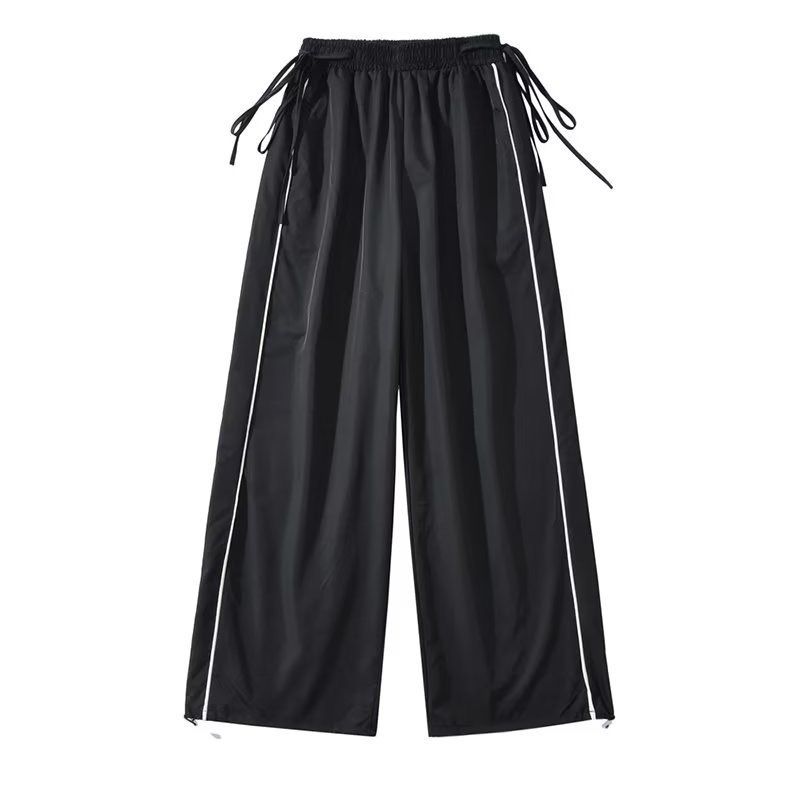 Navy Blue Quick-Dry Wide-Leg Jazz Pants for Women - Casual Versatile Hip-Hop Style Loose Fit Navy Blue Quick-Dry Wide-Leg Jazz Pants for Women - Casual Versatile Hip-Hop Style Loose Fit