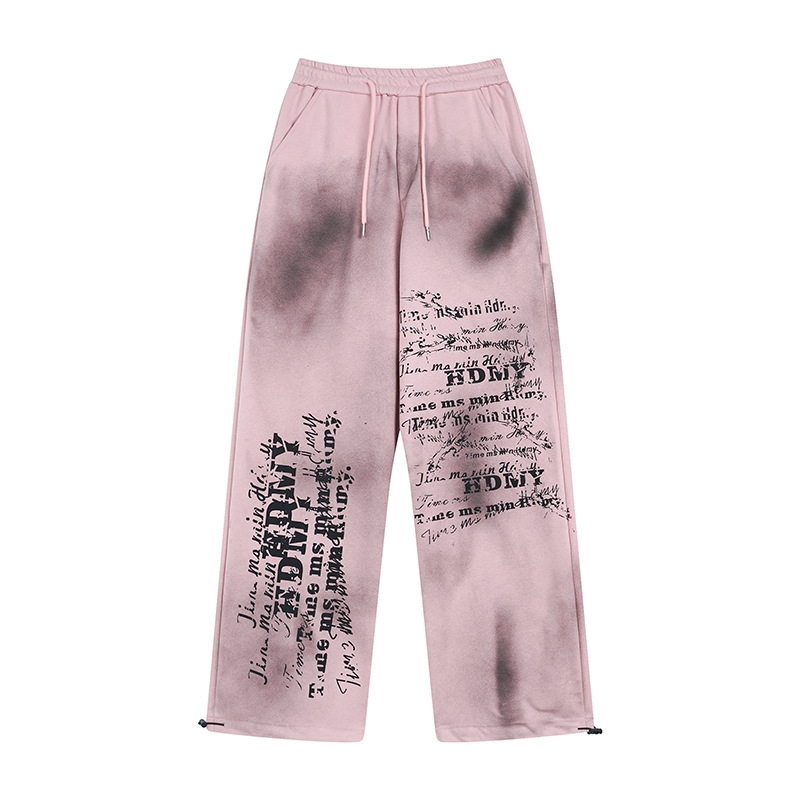 Navy Blue Spliced Long Sleeve Top with Pink Tie-Dye Printed Sports Pants - Hip-Hop Dance Style Long Pants for Trendy Outfits Navy Blue Spliced Long Sleeve Top with Pink Tie-Dye Printed Sports Pants - Hip-Hop Dance Style Long Pants for Trendy Outfits