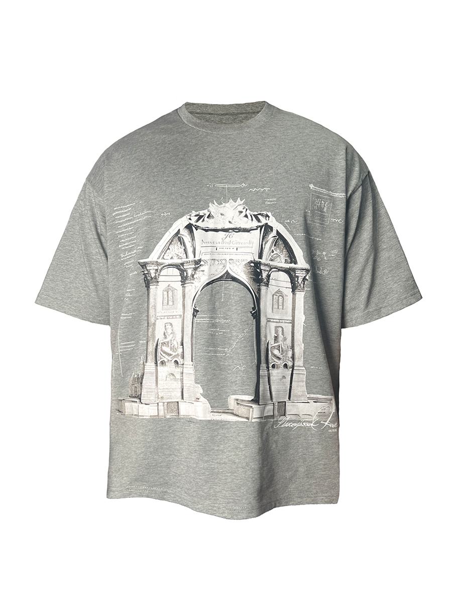 Non-Existent Arch Short Sleeve T-Shirt - AI-Generated Design, Trendy 90s Inspired Graphic Tee Non-Existent Arch Short Sleeve T-Shirt - AI-Generated Design, Trendy 90s Inspired Graphic Tee