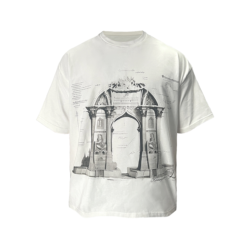 Non-Existent Arch Short Sleeve T-Shirt - AI-Generated Design, Trendy 90s Inspired Graphic Tee