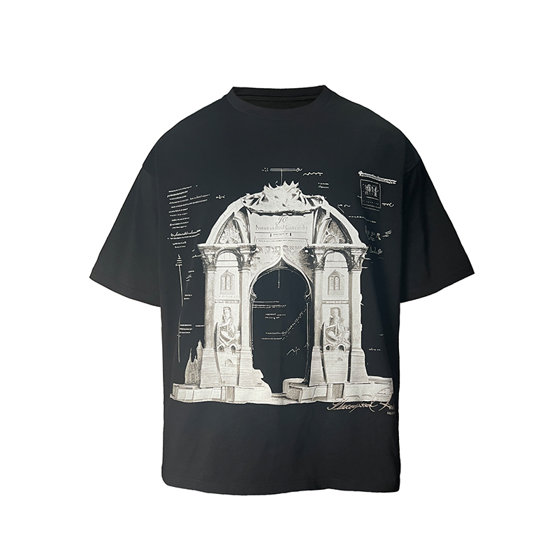 Non-Existent Arch Short Sleeve T-Shirt - AI-Generated Design, Trendy 90s Inspired Graphic Tee Non-Existent Arch Short Sleeve T-Shirt - AI-Generated Design, Trendy 90s Inspired Graphic Tee