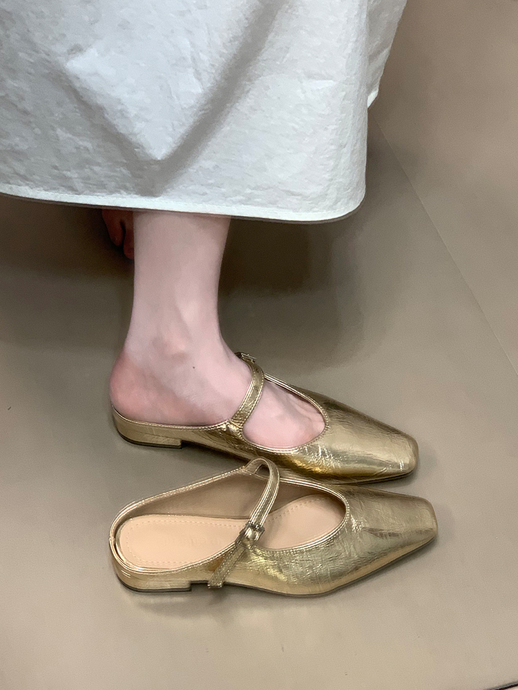 Ocean One Chunky-Heeled Retro Style Commuting Flats, Square Toe One-Strap Open-Toe Slippers, Versatile 2025 Design Ocean One Chunky-Heeled Retro Style Commuting Flats, Square Toe One-Strap Open-Toe Slippers, Versatile 2025 Design