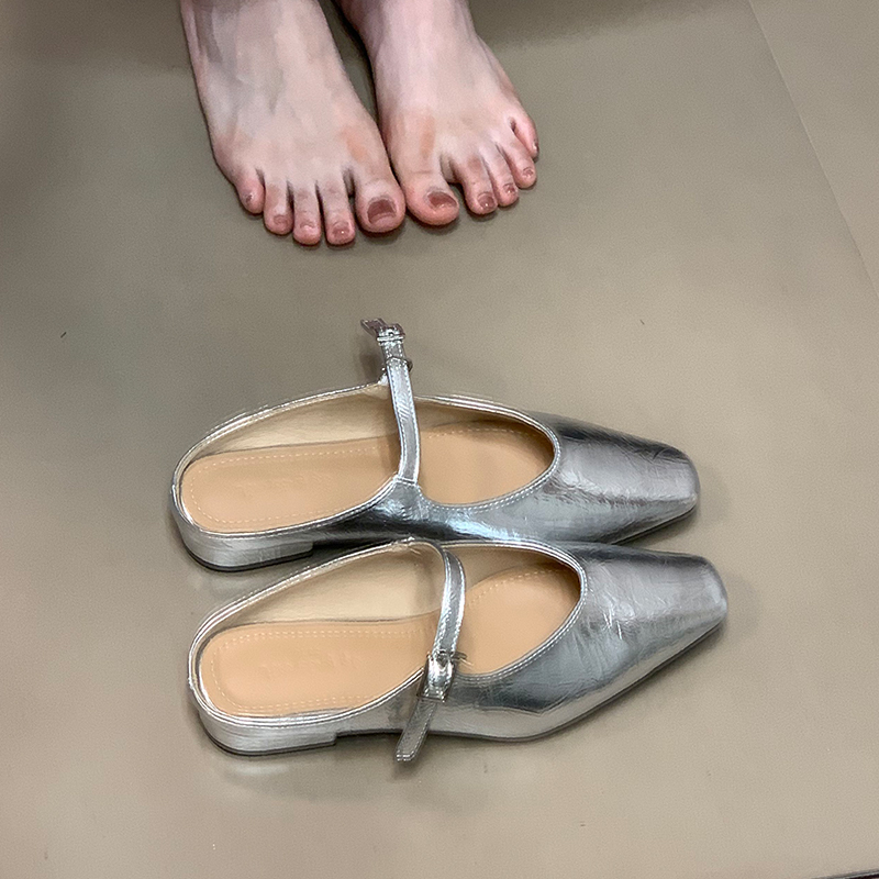 Ocean One Chunky-Heeled Retro Style Commuting Flats, Square Toe One-Strap Open-Toe Slippers, Versatile 2025 Design Ocean One Chunky-Heeled Retro Style Commuting Flats, Square Toe One-Strap Open-Toe Slippers, Versatile 2025 Design