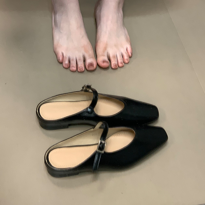 Ocean One Chunky-Heeled Retro Style Commuting Flats, Square Toe One-Strap Open-Toe Slippers, Versatile 2025 Design Ocean One Chunky-Heeled Retro Style Commuting Flats, Square Toe One-Strap Open-Toe Slippers, Versatile 2025 Design