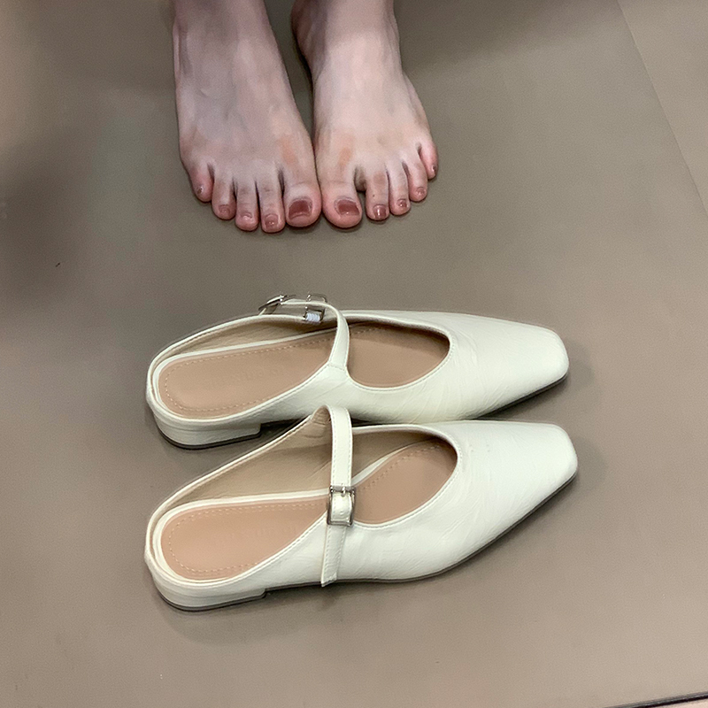 Ocean One Chunky-Heeled Retro Style Commuting Flats, Square Toe One-Strap Open-Toe Slippers, Versatile 2025 Design Ocean One Chunky-Heeled Retro Style Commuting Flats, Square Toe One-Strap Open-Toe Slippers, Versatile 2025 Design