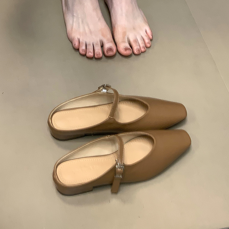 Ocean One Chunky-Heeled Retro Style Commuting Flats, Square Toe One-Strap Open-Toe Slippers, Versatile 2025 Design Ocean One Chunky-Heeled Retro Style Commuting Flats, Square Toe One-Strap Open-Toe Slippers, Versatile 2025 Design