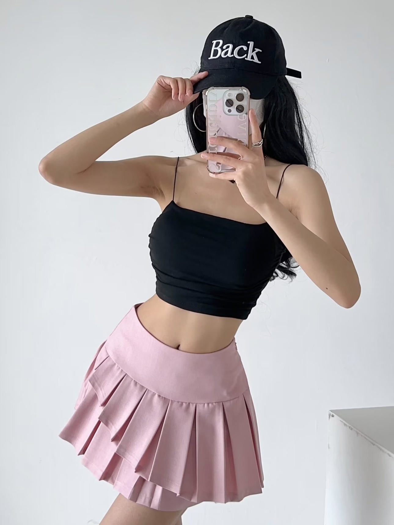 Off-Shoulder Jazz Street Dance Crop Top with Chest Pad and Side Pleats - Thin Strap Midriff-Baring Outerwear Tank for Women Off-Shoulder Jazz Street Dance Crop Top with Chest Pad and Side Pleats - Thin Strap Midriff-Baring Outerwear Tank for Women