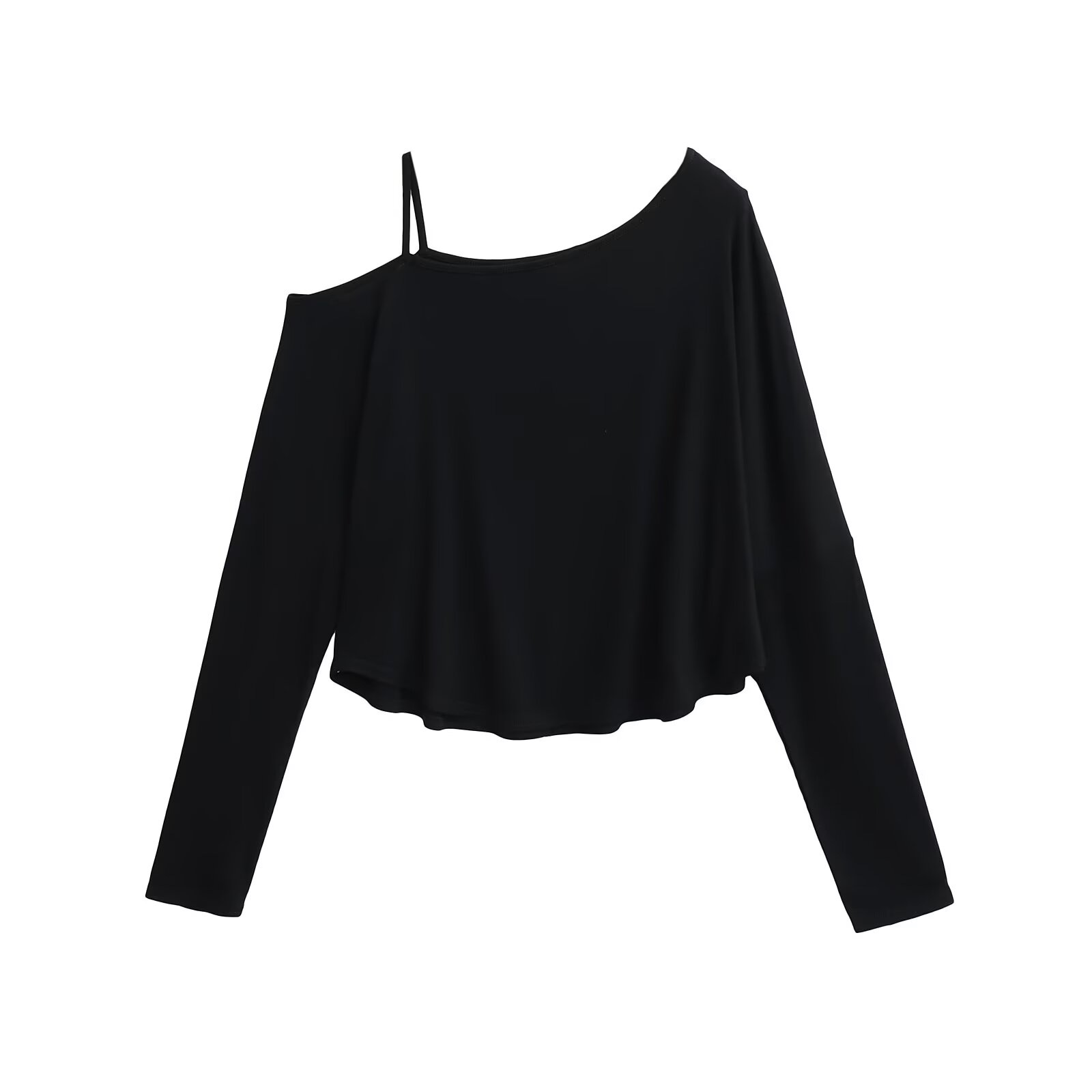 Off-Shoulder Kpop Jazz Street Dance Casual T-Shirt Cover-Up for Women - Stylish Summer Thin Fitted Top Off-Shoulder Kpop Jazz Street Dance Casual T-Shirt Cover-Up for Women - Stylish Summer Thin Fitted Top