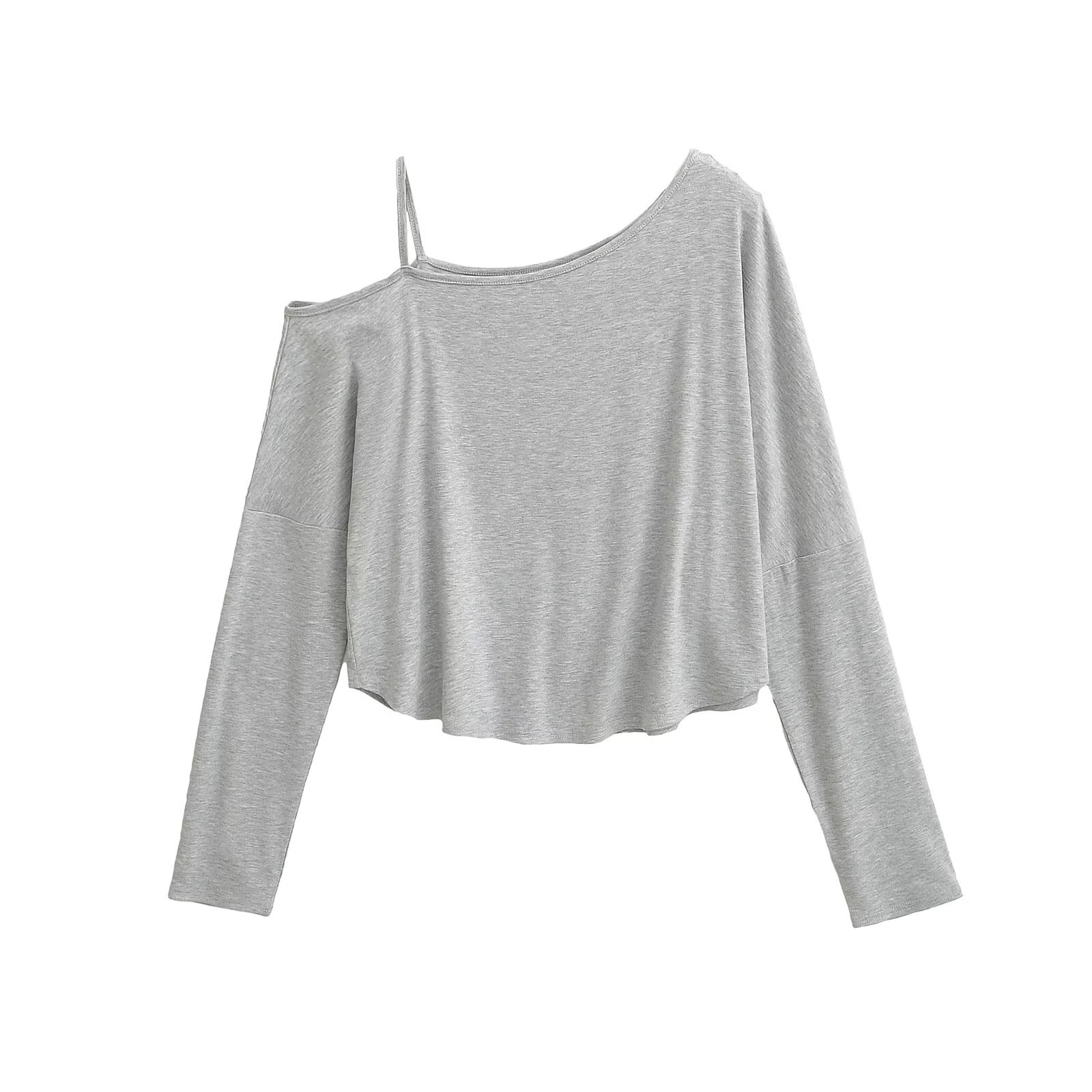 Off-Shoulder Kpop Jazz Street Dance Casual T-Shirt Cover-Up for Women - Stylish Summer Thin Fitted Top Off-Shoulder Kpop Jazz Street Dance Casual T-Shirt Cover-Up for Women - Stylish Summer Thin Fitted Top