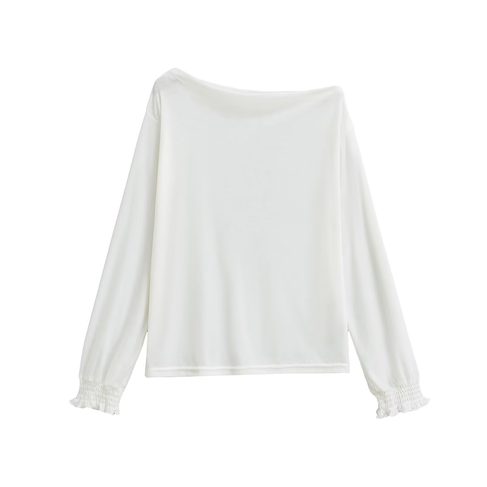 Off-Shoulder Long Sleeve Kpop Jazz Street Dance T-Shirt for Women - Thin Sun Protection Loose Fit Top Off-Shoulder Long Sleeve Kpop Jazz Street Dance T-Shirt for Women - Thin Sun Protection Loose Fit Top