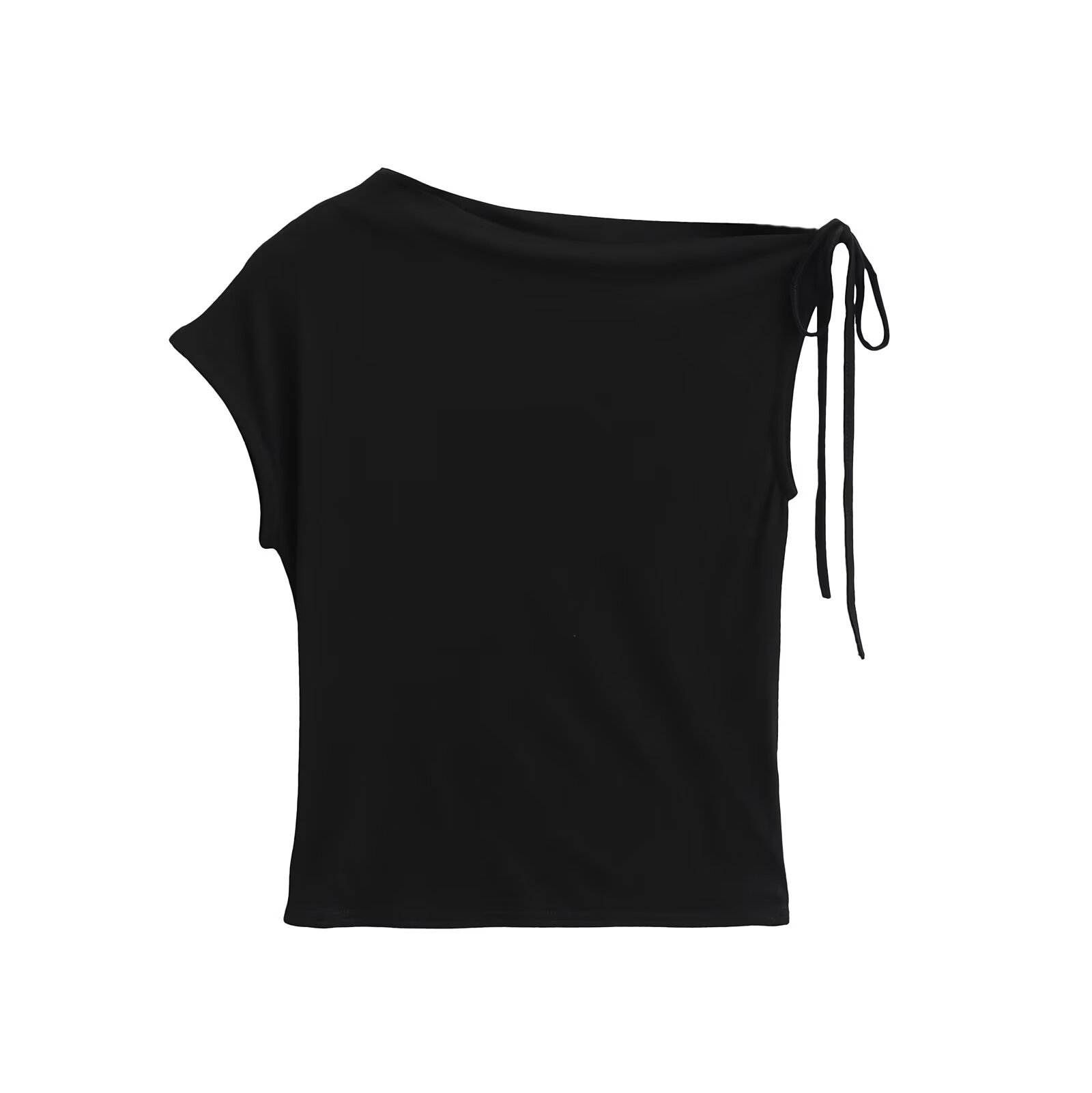 Off-Shoulder Short Sleeve T-Shirt for Women - Kpop Jazz Street Dance Slim Fit Summer Top