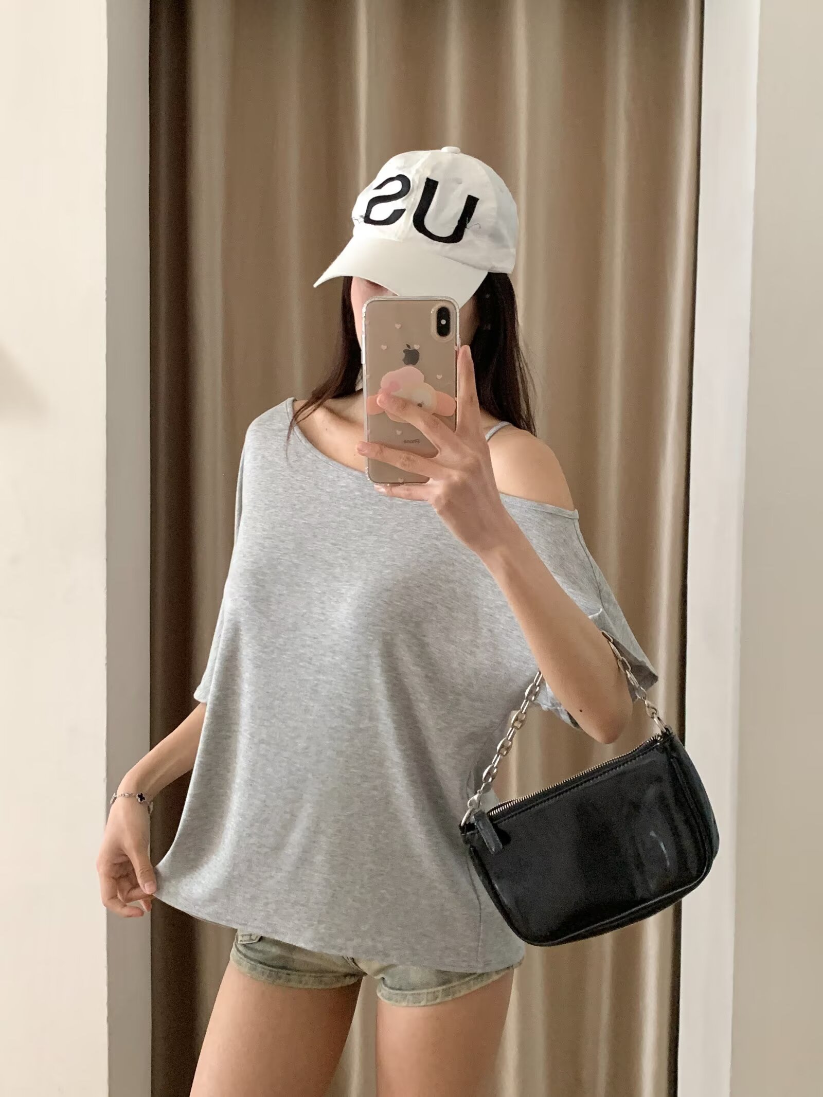 One-Shoulder Irregular Hem Short Sleeve T-Shirt for Women - High Street Solid Color Off-Shoulder Top for Spring & Summer Fashion One-Shoulder Irregular Hem Short Sleeve T-Shirt for Women - High Street Solid Color Off-Shoulder Top for Spring & Summer Fashion
