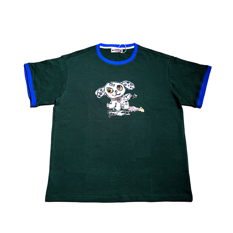 Original Artist Colored Printed Round Neck Color-Block Short Sleeve Cotton T-Shirt for a Unique Y2K Style Look Original Artist Colored Printed Round Neck Color-Block Short Sleeve Cotton T-Shirt for a Unique Y2K Style Look