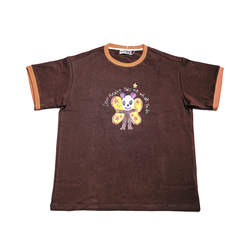 Original Artist Colored Printed Round Neck Color-Block Short Sleeve Cotton T-Shirt for a Unique Y2K Style Look Original Artist Colored Printed Round Neck Color-Block Short Sleeve Cotton T-Shirt for a Unique Y2K Style Look