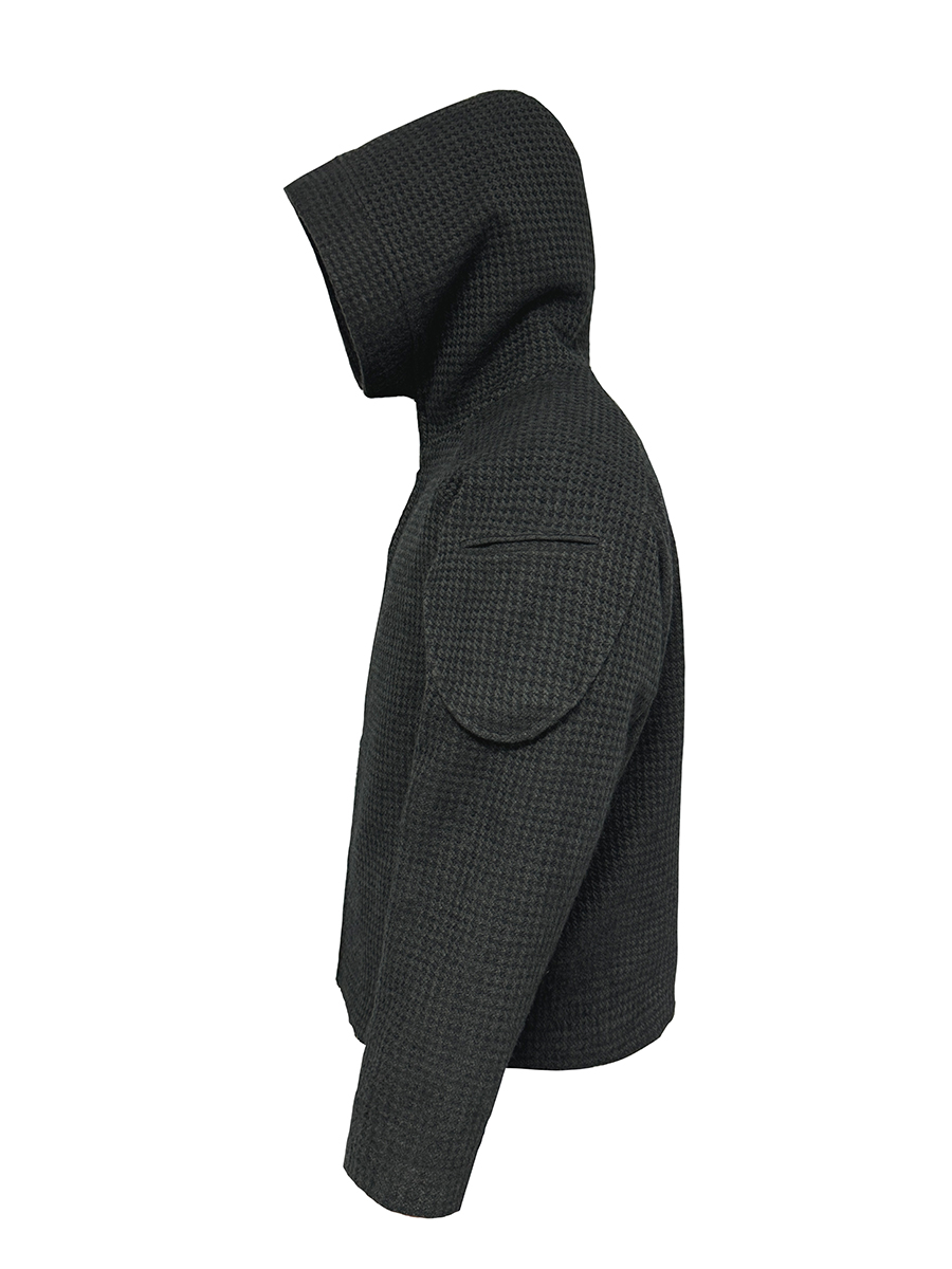 Oversized Black Fleece Beekeeper Jacket with Hood and Zipper - Trendy Textured Coat for Casual Y2K Style Oversized Black Fleece Beekeeper Jacket with Hood and Zipper - Trendy Textured Coat for Casual Y2K Style