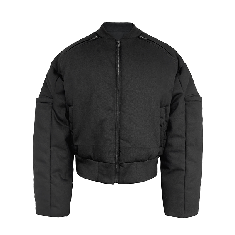 Oversized Thick Cotton Bomber Jacket - 3M Snow-Like Fabric, 450g - Winter Essential Outerwear for Y2K and Street Style
