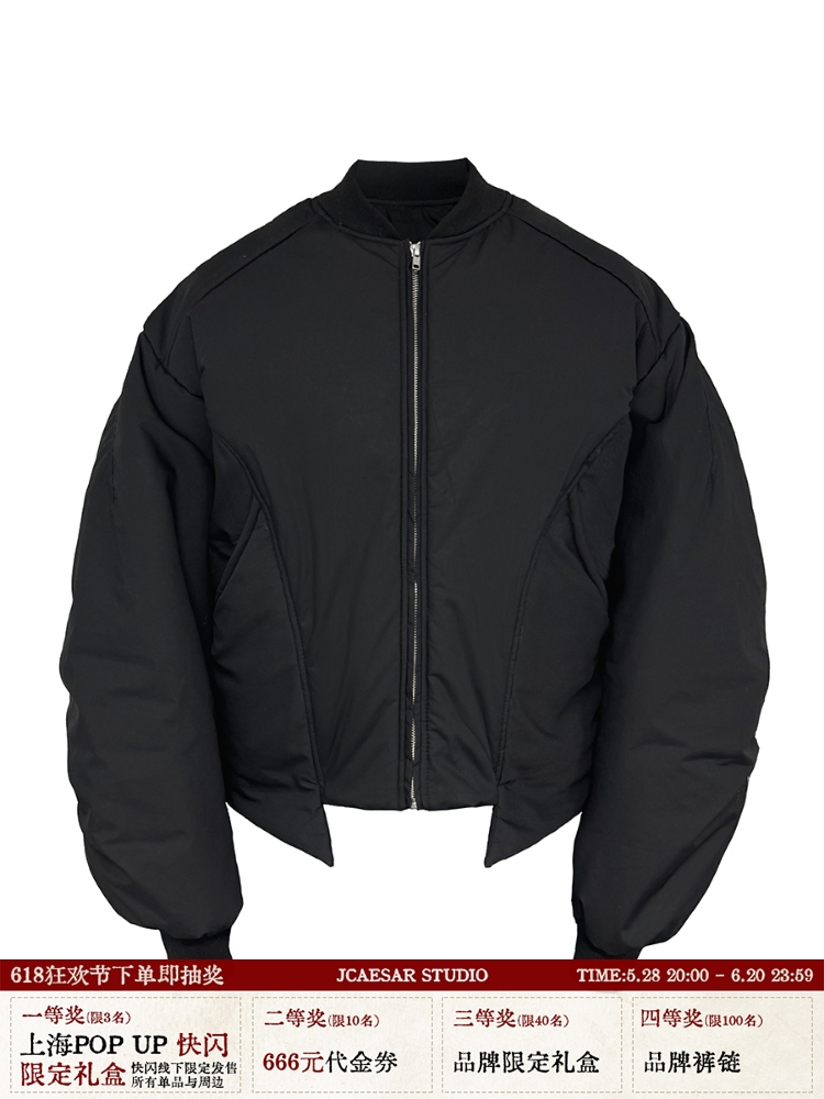 Padded Fang Tooth Cotton Coat - Professional Grade Short Snow Velvet Outerwear, 450g Wide Fit, Winter Fashion Essential