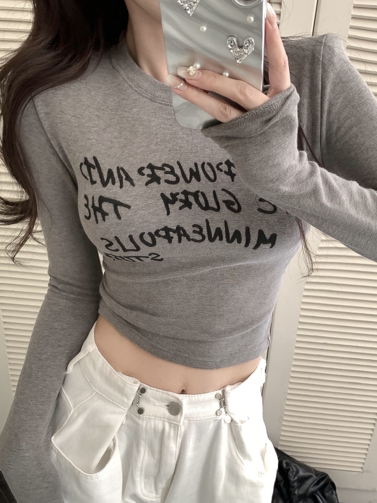 Padded Shoulder Short-Sleeved Fleece T-Shirt for Girls, Jazz Dance Top, Y2K Style, Trendy Streetwear, BM Girl Group Inspired