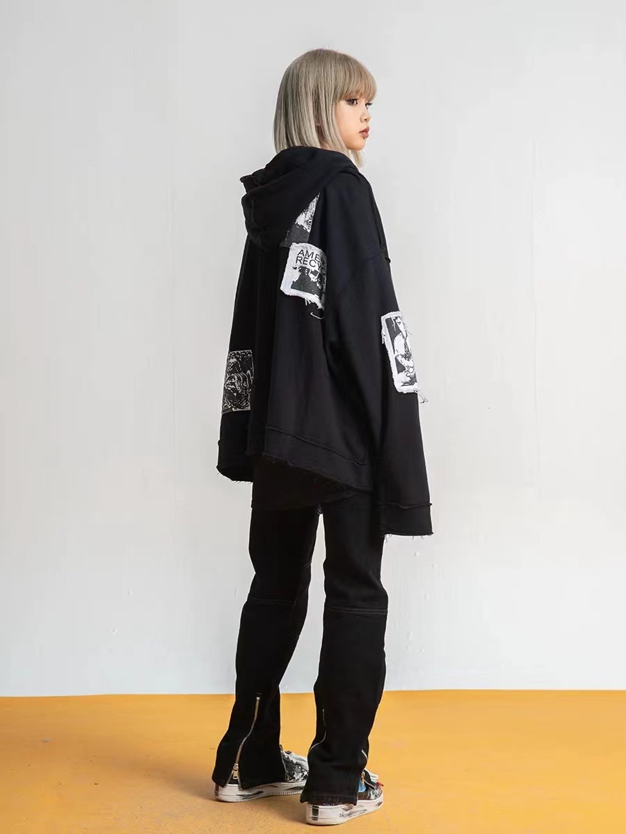 Patchwork Portrait Loose Hoodie for Men and Women - Trendy Autumn Winter Couple Cardigan Jacket, Stylish Unisex Fashion Outerwear Patchwork Portrait Loose Hoodie for Men and Women - Trendy Autumn Winter Couple Cardigan Jacket, Stylish Unisex Fashion Outerwear