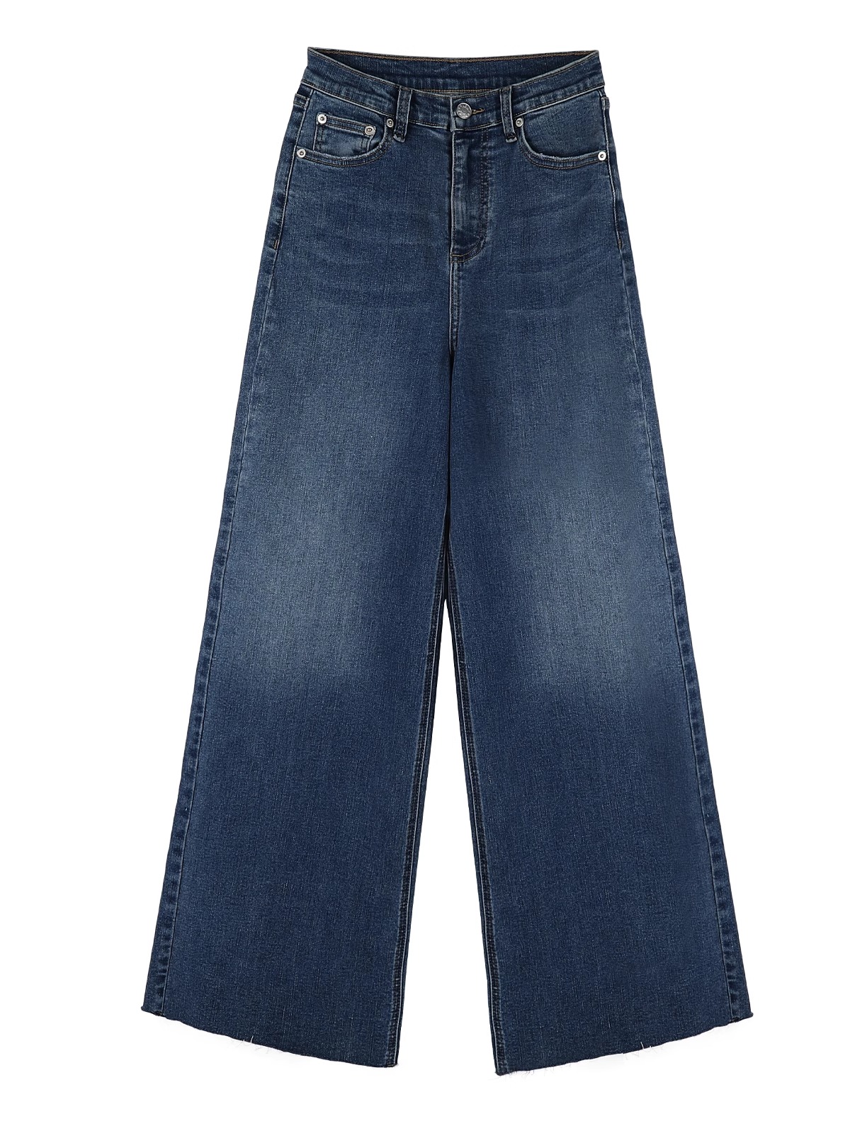 Petite Loose-Fitting Wide-Leg Dark Blue Jeans for Women - Straight-Leg Spring 2025 Style for Pear-Shaped Figures Petite Loose-Fitting Wide-Leg Dark Blue Jeans for Women - Straight-Leg Spring 2025 Style for Pear-Shaped Figures
