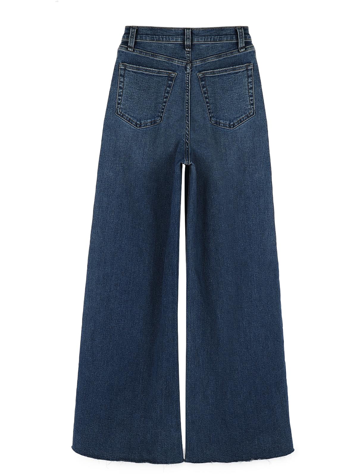 Petite Loose-Fitting Wide-Leg Dark Blue Jeans for Women - Straight-Leg Spring 2025 Style for Pear-Shaped Figures Petite Loose-Fitting Wide-Leg Dark Blue Jeans for Women - Straight-Leg Spring 2025 Style for Pear-Shaped Figures
