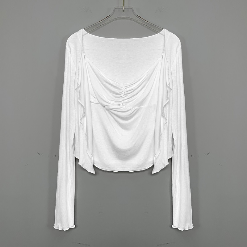 Pink Camisole Top and Long Sleeve Cardigan Two-Piece Set for Women - Korean Style Sexy Nightclub Fashion for Autumn Winter Pink Camisole Top and Long Sleeve Cardigan Two-Piece Set for Women - Korean Style Sexy Nightclub Fashion for Autumn Winter