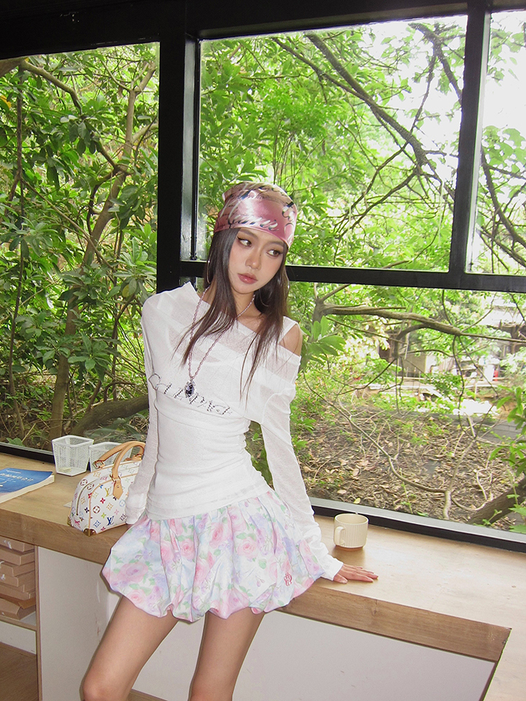 Pink Floral Puff Midi Skirt - High-End Hot Girl Design, Cake Skirt Style, Trendy Y2K Fashion, Perfect for Parties and Special Occasions Pink Floral Puff Midi Skirt - High-End Hot Girl Design, Cake Skirt Style, Trendy Y2K Fashion, Perfect for Parties and Special Occasions