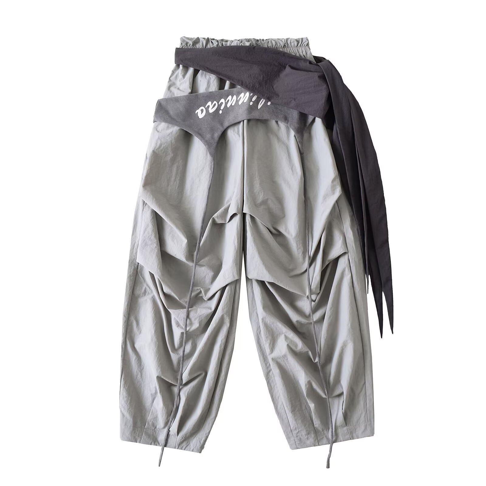 Pink Short Dance Top with Beige Layered Tie Casual Work Pants - Lightweight Quick-Dry Fashion Set for Y2K Style Pink Short Dance Top with Beige Layered Tie Casual Work Pants - Lightweight Quick-Dry Fashion Set for Y2K Style