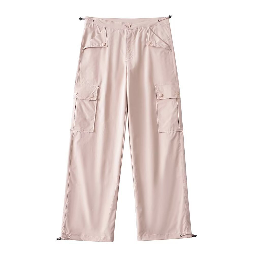 Pink Striped Hoodie and Cargo Pants Set - Quick-Dry, Elastic Waist Casual Outfit for Girls - Perfect for Dance, Y2K Style