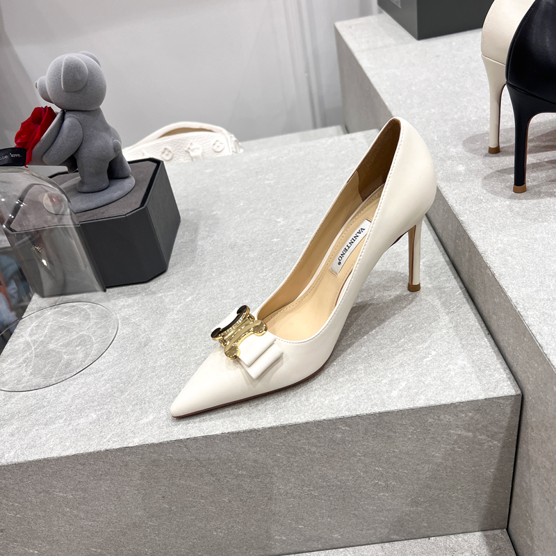 Pointed Metal Buckle High-Heeled Shallow Mouth Elegant Womenâ€™s Shoes - Sweet Style Party Footwear for Banquets and Events