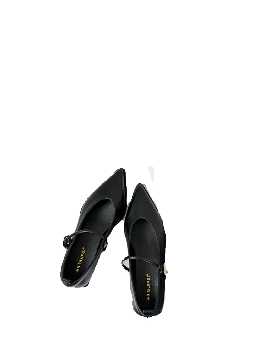 Pointed Toe Mary Jane Shoes for Women - 2025 Fairy Aesthetic Korean Flat Spring Single Strap Footwear Pointed Toe Mary Jane Shoes for Women - 2025 Fairy Aesthetic Korean Flat Spring Single Strap Footwear