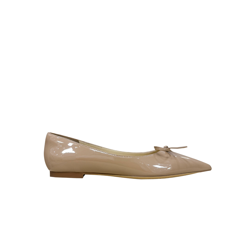 Pointed Toe Nude Patent Leather Bow Flat Party Shoes - Spring 2025 Style, Sweet Design, Perfect for 90s and Y2K Fashion Lovers Pointed Toe Nude Patent Leather Bow Flat Party Shoes - Spring 2025 Style, Sweet Design, Perfect for 90s and Y2K Fashion Lovers