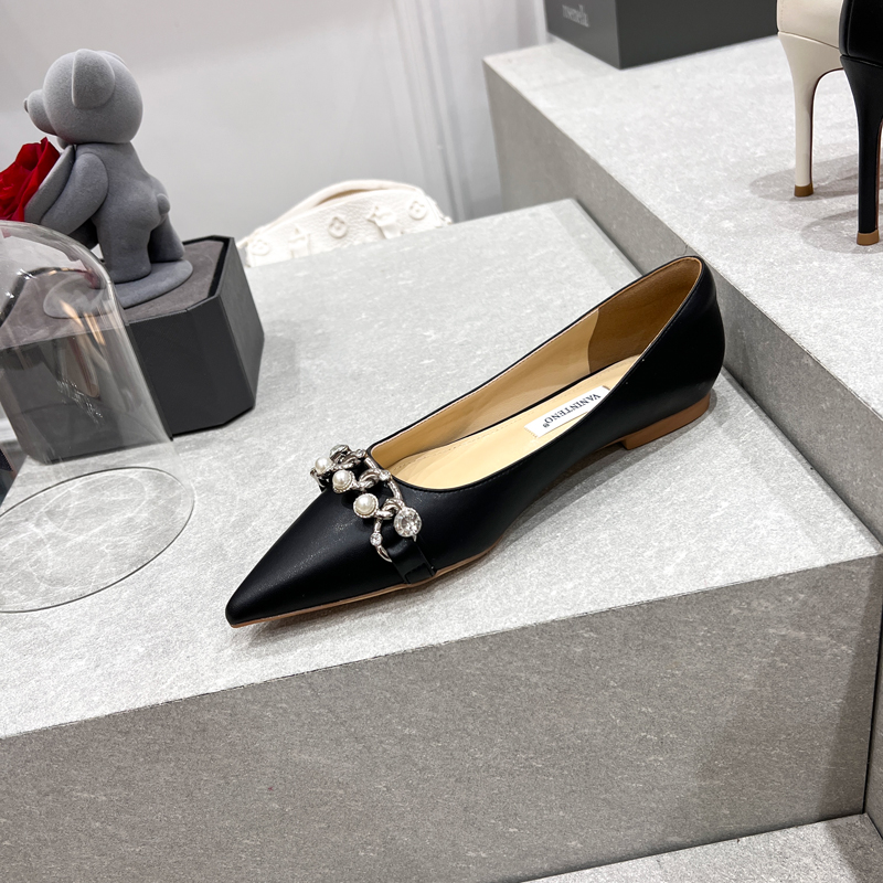 Pointed Toe Pearl Rhinestone Buckle Flat Shoes for Bridesmaids - Forest Girl Style, 2025 Trend, Elegant Footwear Pointed Toe Pearl Rhinestone Buckle Flat Shoes for Bridesmaids - Forest Girl Style, 2025 Trend, Elegant Footwear