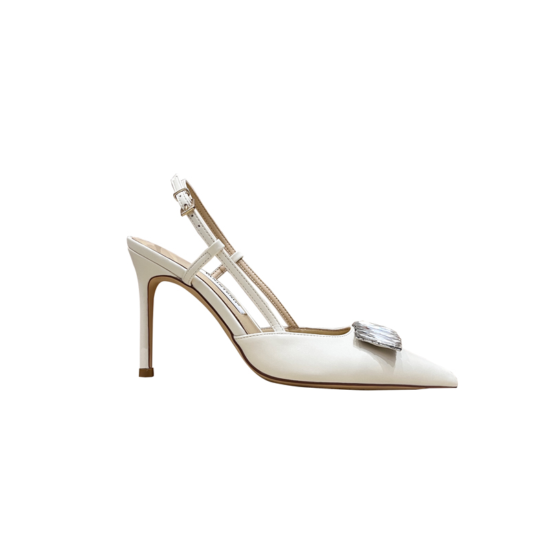 Pointed Toe Rhinestone One-Strap Open-Back High-Heeled Party Sandals for Women - Sweet Style, Perfect for Nights Out Pointed Toe Rhinestone One-Strap Open-Back High-Heeled Party Sandals for Women - Sweet Style, Perfect for Nights Out