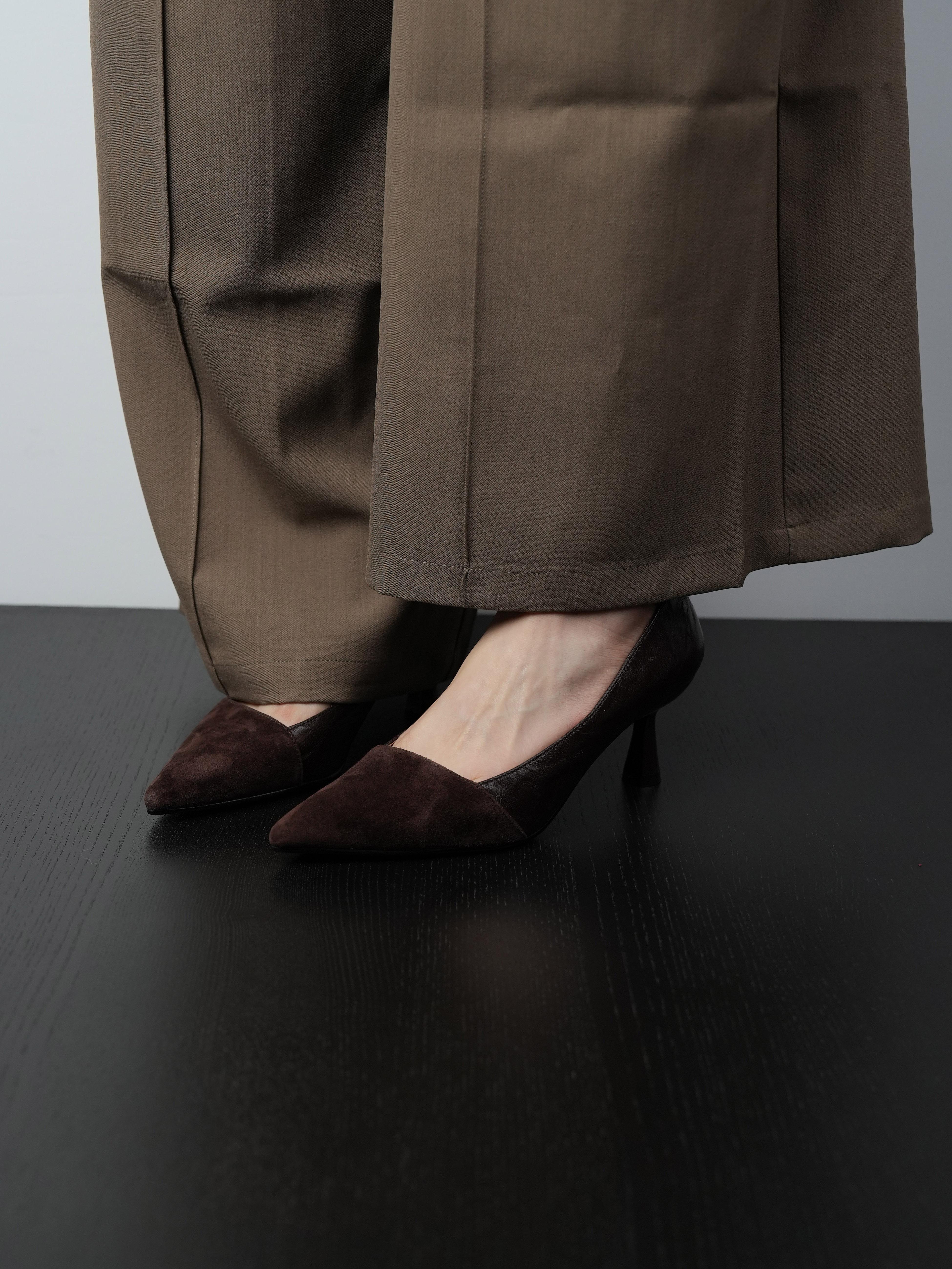 Pointed Toe Spliced High Heels for Women, Thin Mid-Heel Minimalist Commuting Flats, Chanel-Inspired Office Shoes Pointed Toe Spliced High Heels for Women, Thin Mid-Heel Minimalist Commuting Flats, Chanel-Inspired Office Shoes