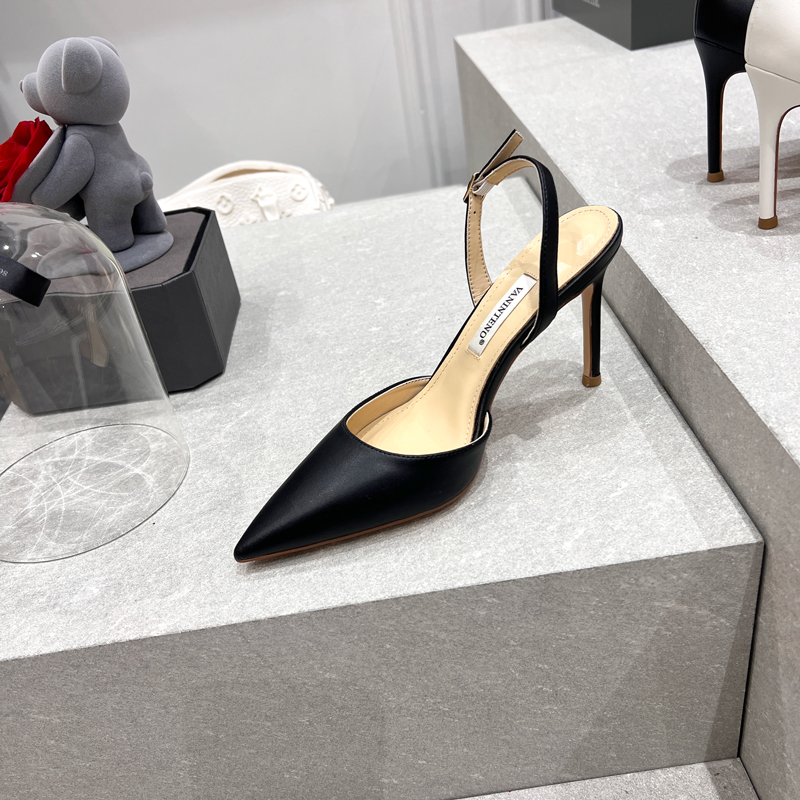 Pointed Toe Strap High Heel Sandals for Women - White, Chic Light Mature Style, Elegant Footwear