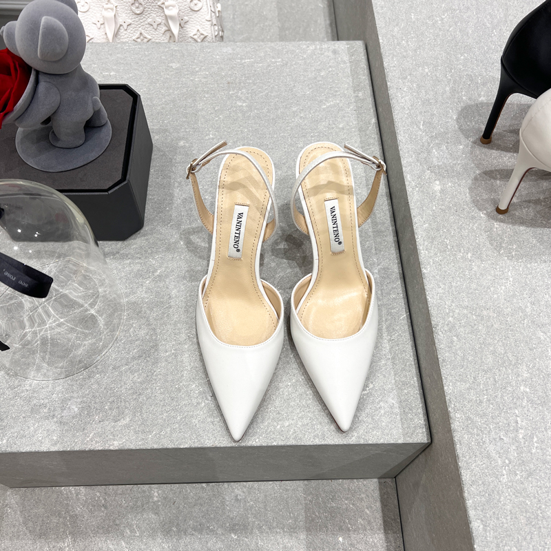 Pointed Toe Strap High Heel Sandals for Women - White, Chic Light Mature Style, Elegant Footwear Pointed Toe Strap High Heel Sandals for Women - White, Chic Light Mature Style, Elegant Footwear