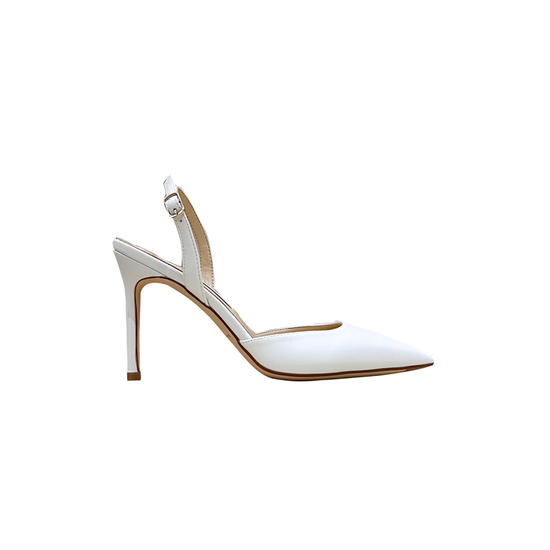 Pointed Toe Strap High Heel Sandals for Women - White, Chic Light Mature Style, Elegant Footwear Pointed Toe Strap High Heel Sandals for Women - White, Chic Light Mature Style, Elegant Footwear