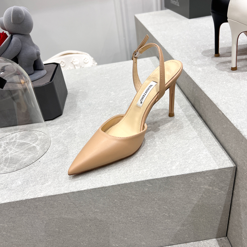 Pointed Toe Strap High Heel Sandals for Women - White, Chic Light Mature Style, Elegant Footwear Pointed Toe Strap High Heel Sandals for Women - White, Chic Light Mature Style, Elegant Footwear