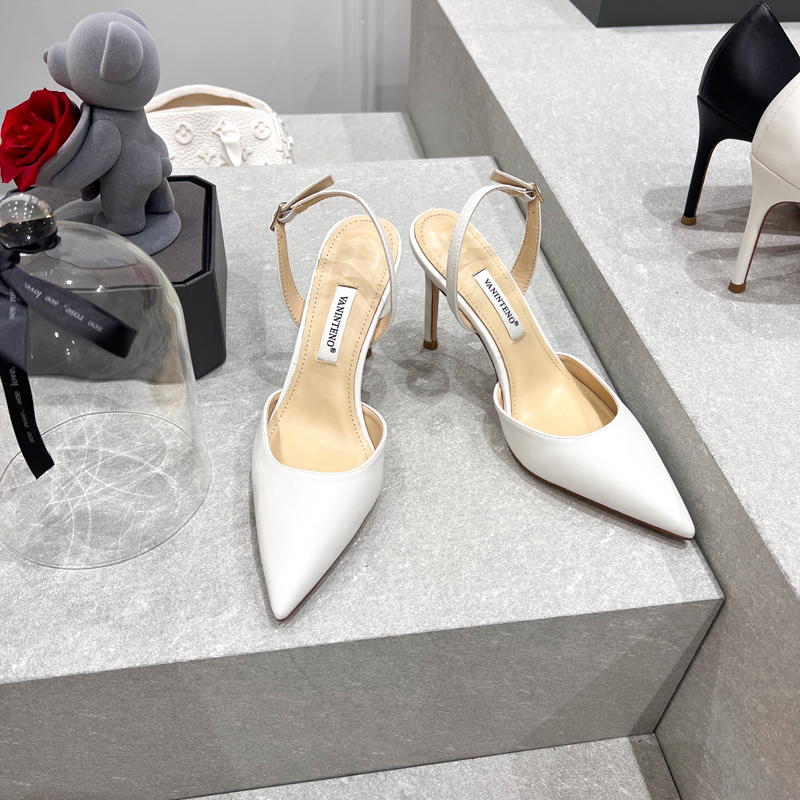 Pointed Toe Strap High Heel Sandals for Women - White, Chic Light Mature Style, Elegant Footwear Pointed Toe Strap High Heel Sandals for Women - White, Chic Light Mature Style, Elegant Footwear