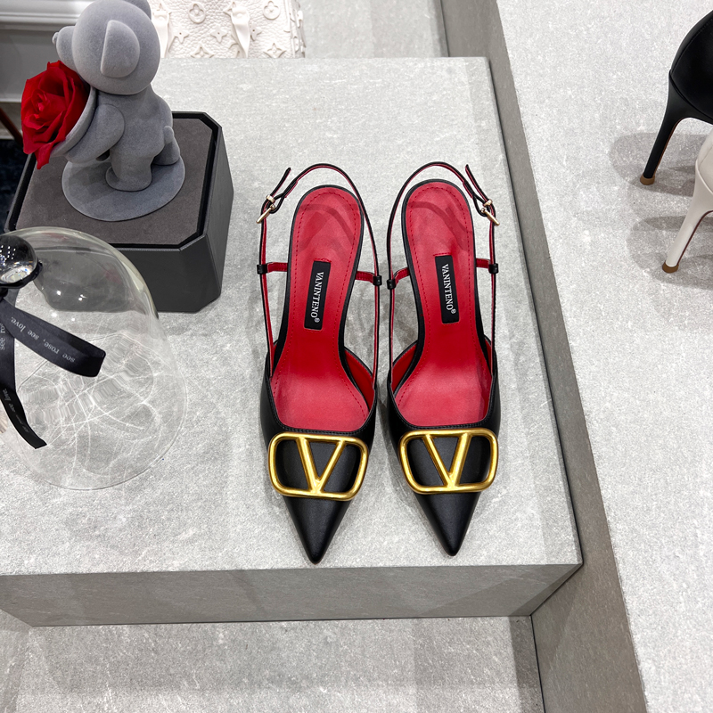 Pointed Toe V-Buckle Party Sandals for Women - Hollow Fine Strap, Closed Toe, Thin Heel, Black with Red Sole, Chic Evening Footwear Pointed Toe V-Buckle Party Sandals for Women - Hollow Fine Strap, Closed Toe, Thin Heel, Black with Red Sole, Chic Evening Footwear